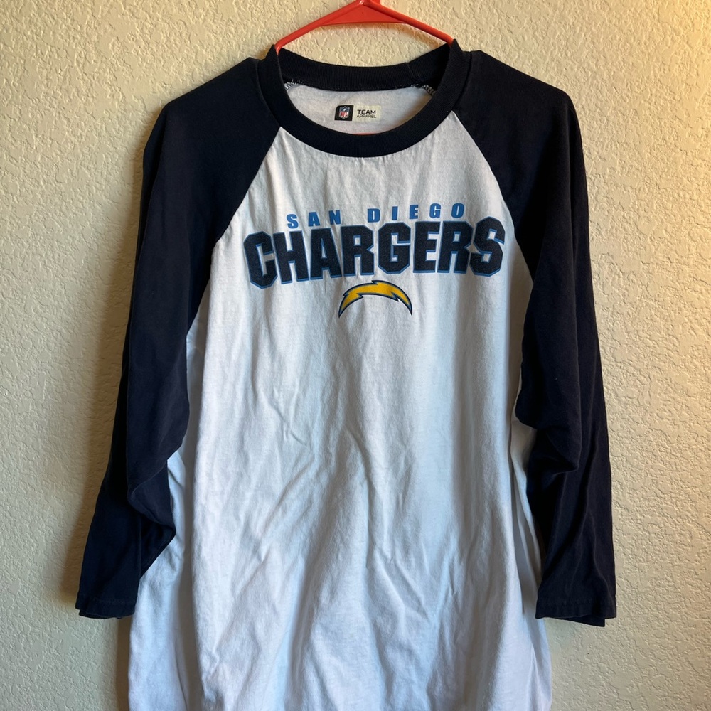NFL San Diego Chargers Long Sleeve Shirt - Black and White